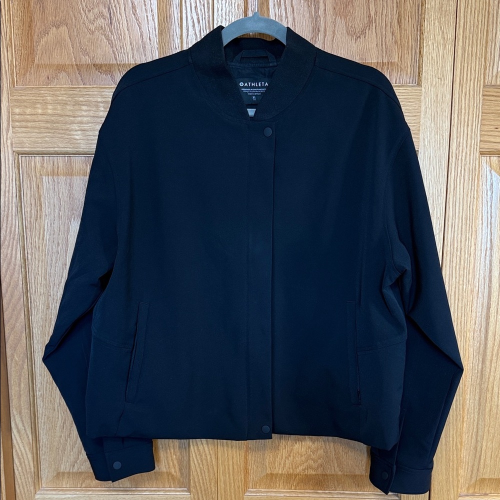 Athleta Women's Black Bomber Jacket